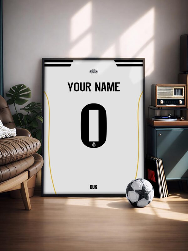 Real Madrid CF 25/26 Customizable Kit - Framed Football Poster