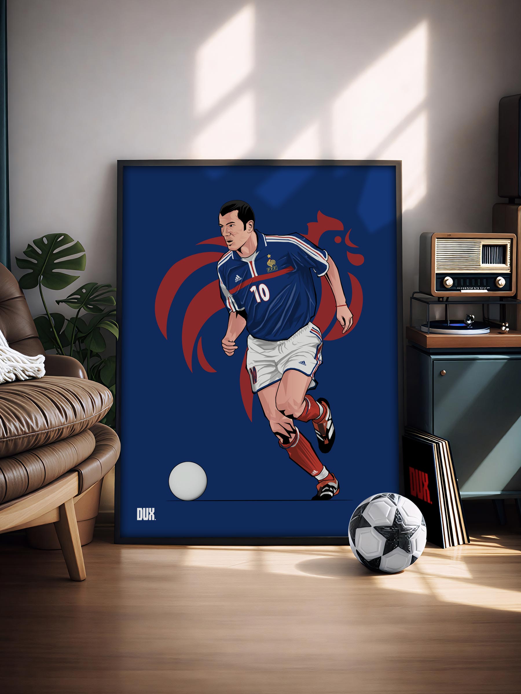 Zidane x France - Framed Football Poster - Image 2