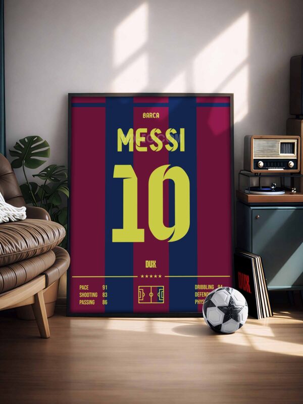 Leo Messi 2015 Jersey - Framed Football Poster