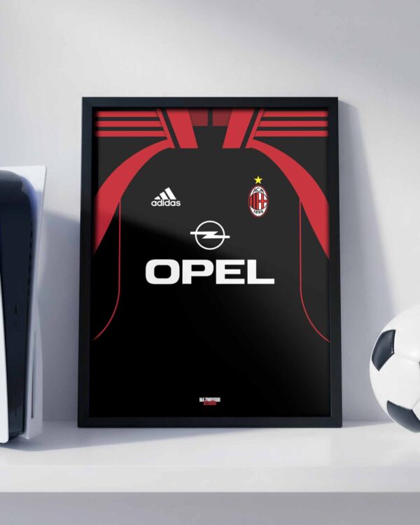 AC Milan Retro Kit - Framed Football Poster
