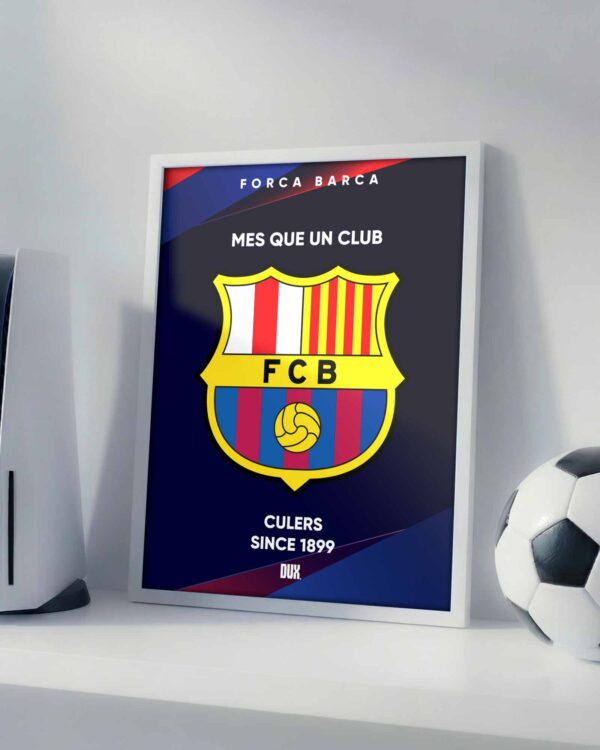 FC Barcelona Logo - Framed Football Poster