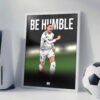 Kylian Mbappe (Be Humble) - Framed Football Poster