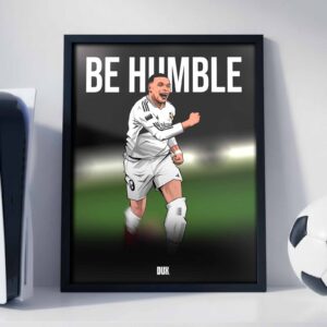 Kylian Mbappe (Be Humble) - Framed Football Poster