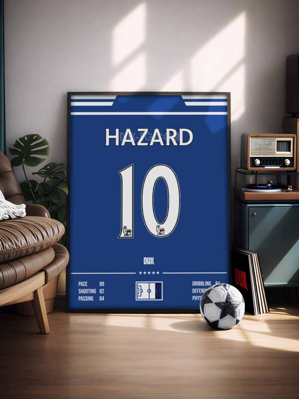 Hazard Chelsea 15/16 Jersey - Framed Football Poster