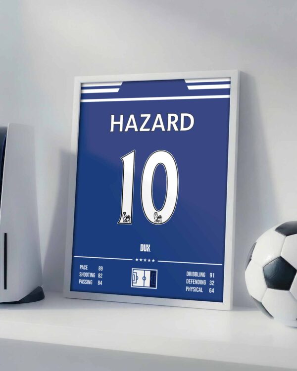 Hazard Chelsea 15/16 Jersey - Framed Football Poster
