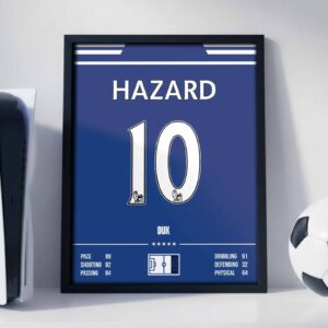 Hazard Chelsea 15/16 Jersey - Framed Football Poster