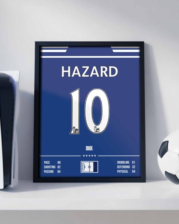 Hazard Chelsea 15/16 Jersey - Framed Football Poster