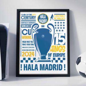 Real Madrid UCL History - Framed Football Poster