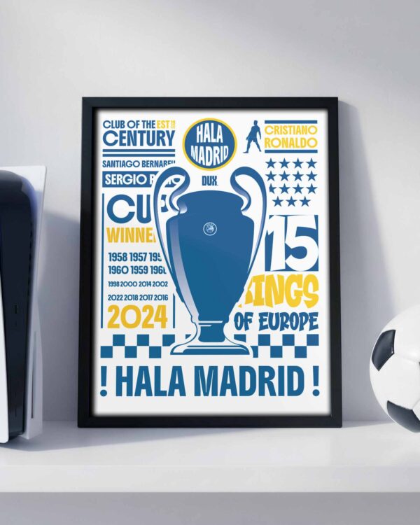 Real Madrid UCL History - Framed Football Poster