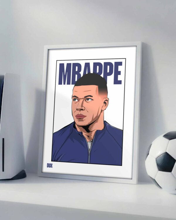 Kylian Mbappé – Framed Football Poster