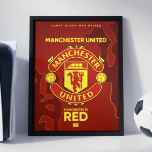 Manchester United Logo - Framed Football Poster