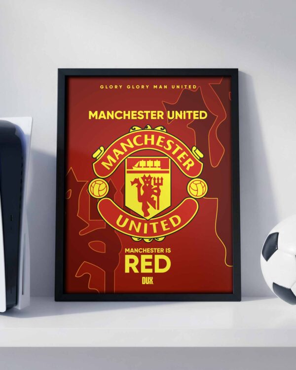 Manchester United Logo - Framed Football Poster