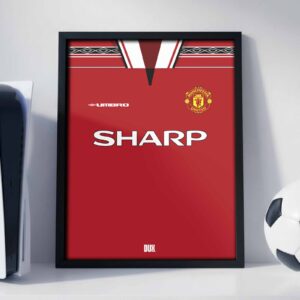 Manchester United Retro Kit - Framed Football Poster