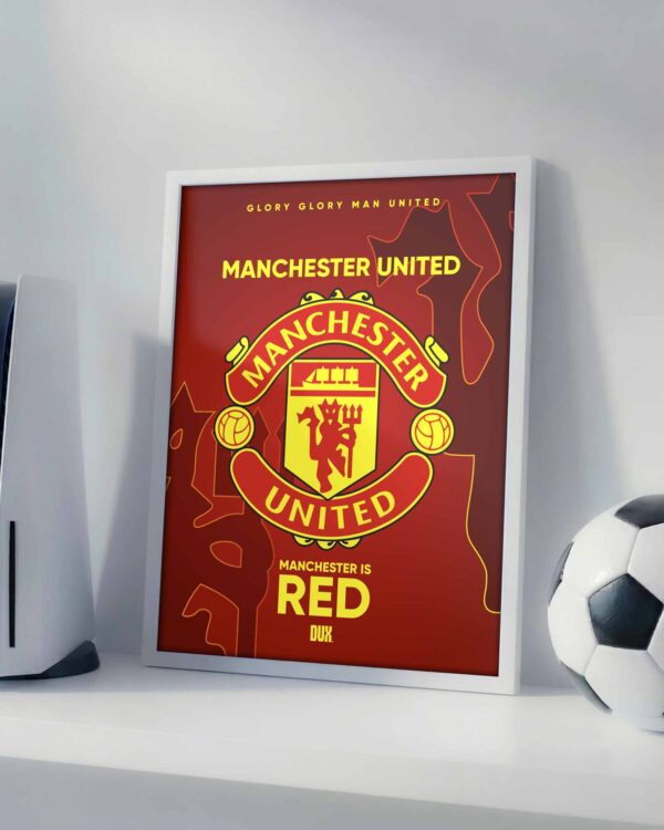 Manchester United Logo - Framed Football Poster