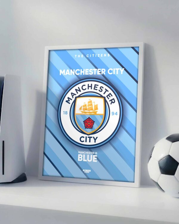 Manchester City Logo Framed Poster