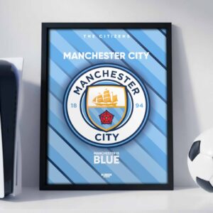 Manchester City Logo Framed Poster