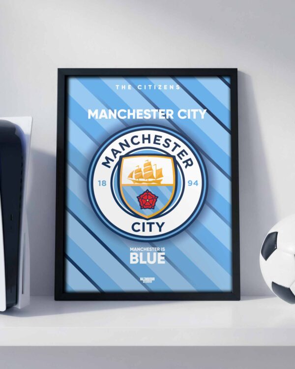 Manchester City Logo Framed Poster
