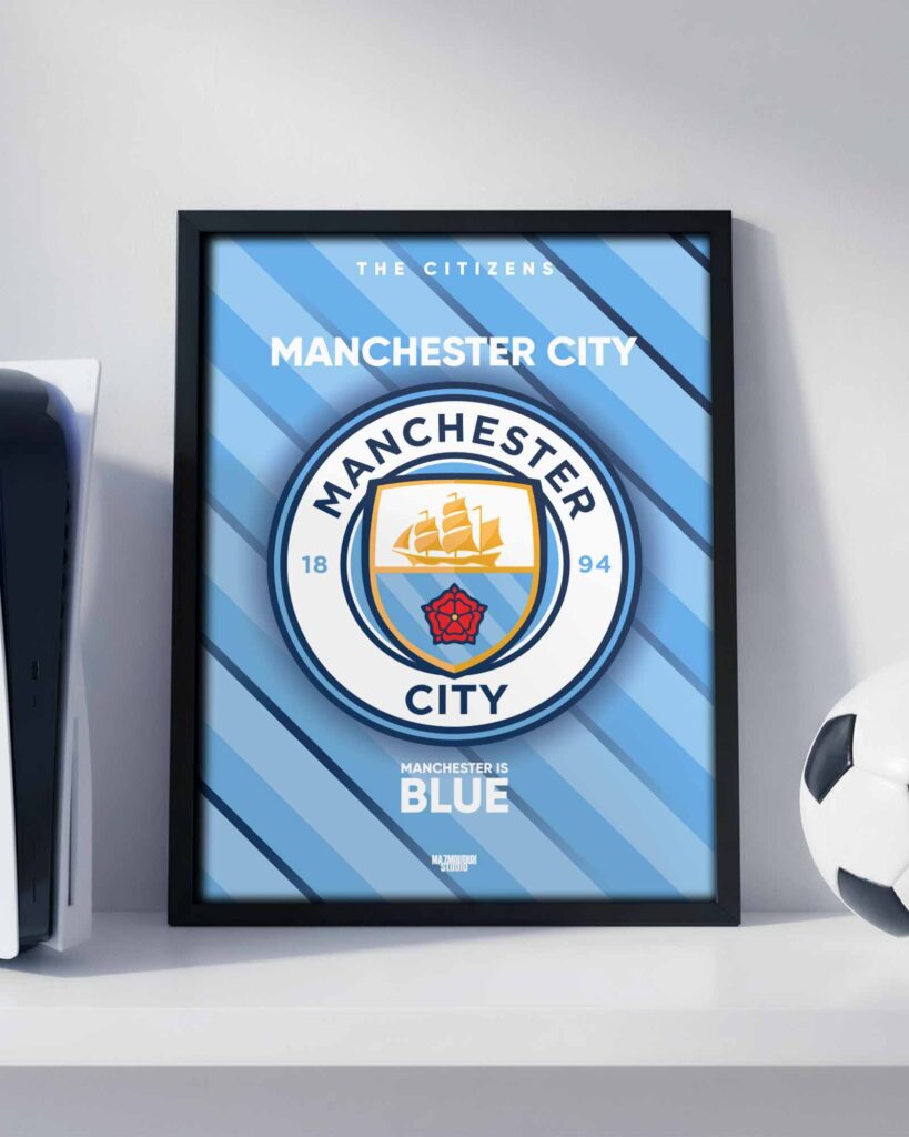 Manchester City Logo Framed Poster
