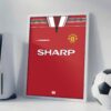 Manchester United Retro Kit - Framed Football Poster