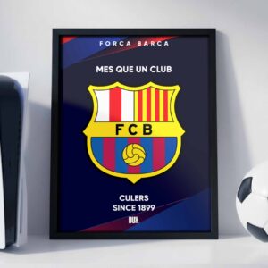 FC Barcelona Logo - Framed Football Poster