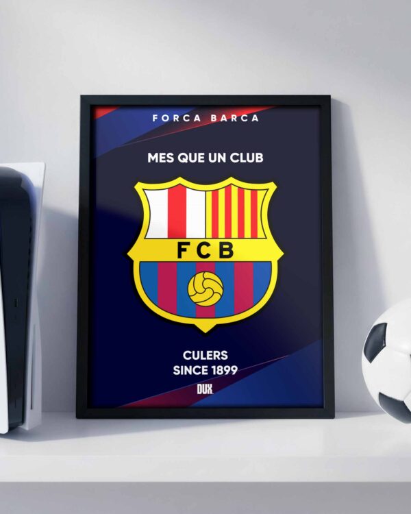 FC Barcelona Logo - Framed Football Poster