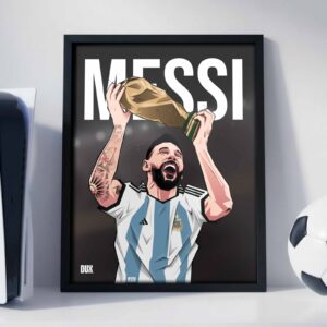 Leo Messi World Cup - Framed Football Poster