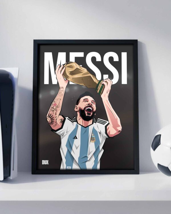 Leo Messi World Cup - Framed Football Poster