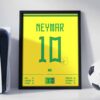 Neymar Brazil Jersey - Framed Football Poster