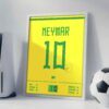 Neymar Brazil Jersey Framed Poster