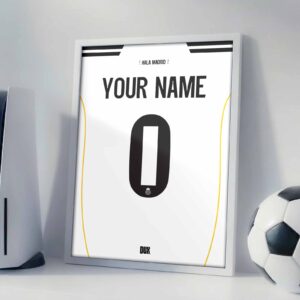 Real Madrid CF 25/26 Customizable Kit - Framed Football Poster
