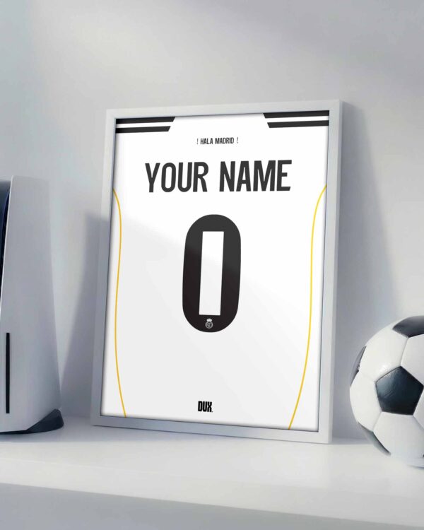 Real Madrid CF 25/26 Customizable Kit - Framed Football Poster