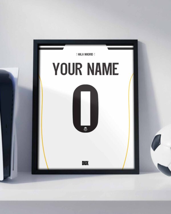 Real Madrid CF 25/26 Customizable Kit - Framed Football Poster