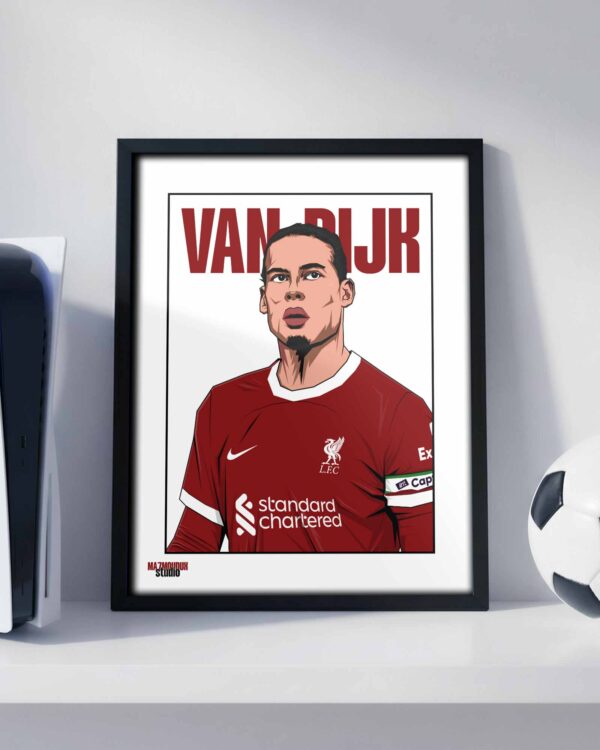 Virgil Van Dijk – Framed Football Poster