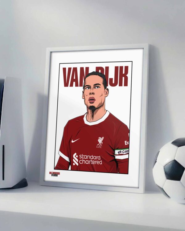 Virgil Van Dijk – Framed Football Poster