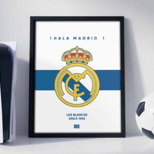 Real Madrid Logo - Framed Football Poster