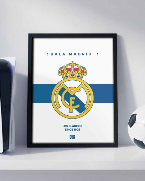 Real Madrid Logo - Framed Football Poster