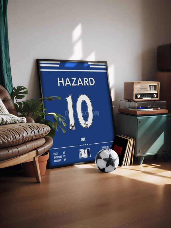 Hazard Chelsea 15/16 Jersey - Framed Football Poster