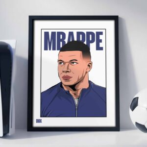 Kylian Mbappé – Framed Football Poster