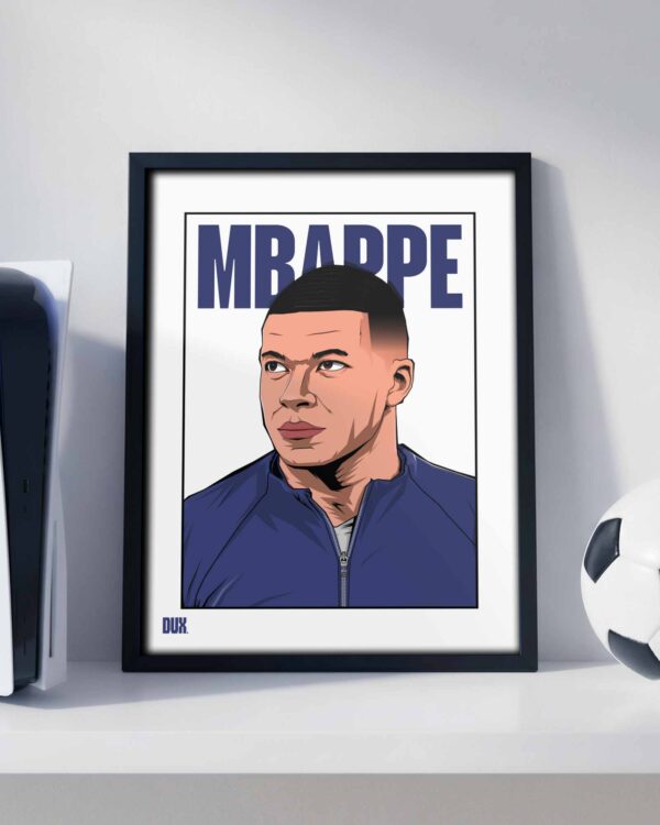 Kylian Mbappé – Framed Football Poster