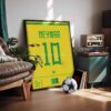 Neymar Brazil Jersey Framed Poster
