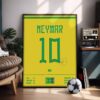 Neymar Brazil Jersey Framed Poster