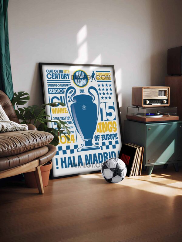 Real Madrid UCL History - Framed Football Poster