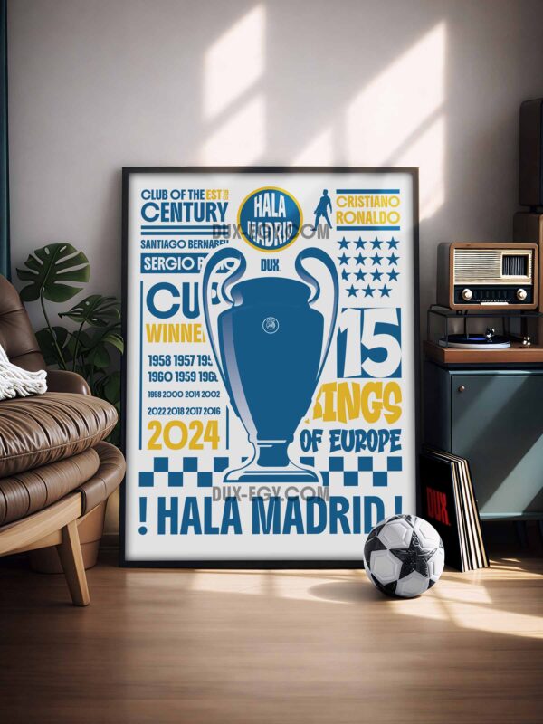 Real Madrid UCL History - Framed Football Poster