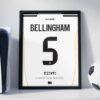 Bellingham 25/26 Jersey - Framed Football Poster