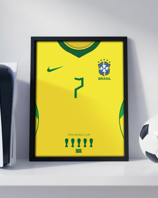 Brazil 2026 World Cup Jersey - Framed Football Poster