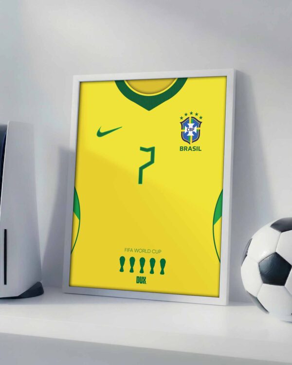 Brazil 2026 World Cup Jersey - Framed Football Poster