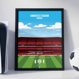 Emirates Stadium - Framed Football Poster