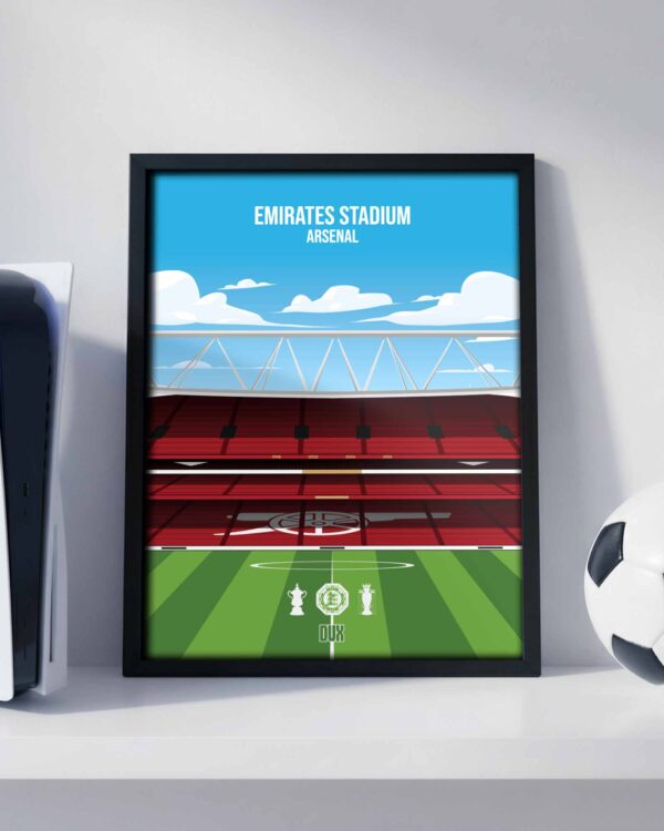 Emirates Stadium - Framed Football Poster