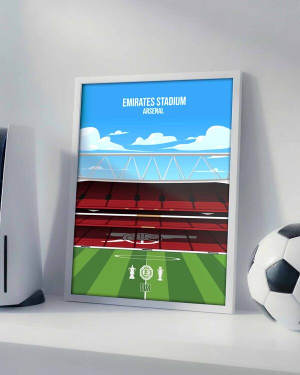 Emirates Stadium - Framed Football Poster
