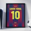 Lamine Yamal 25/26 Jersey - Framed Football Poster